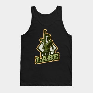 Woman With A Rifle | Molon Labe Tank Top